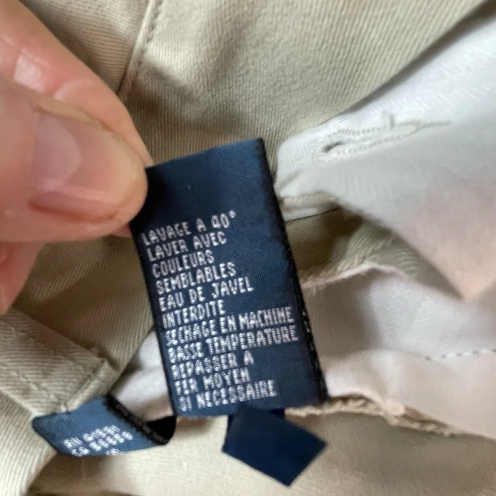 Polo Ralph Lauren Suffield Pants Size 36x32 Beige Flat Front Chino Khakis Preppy